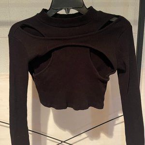 Long sleeve cutout top